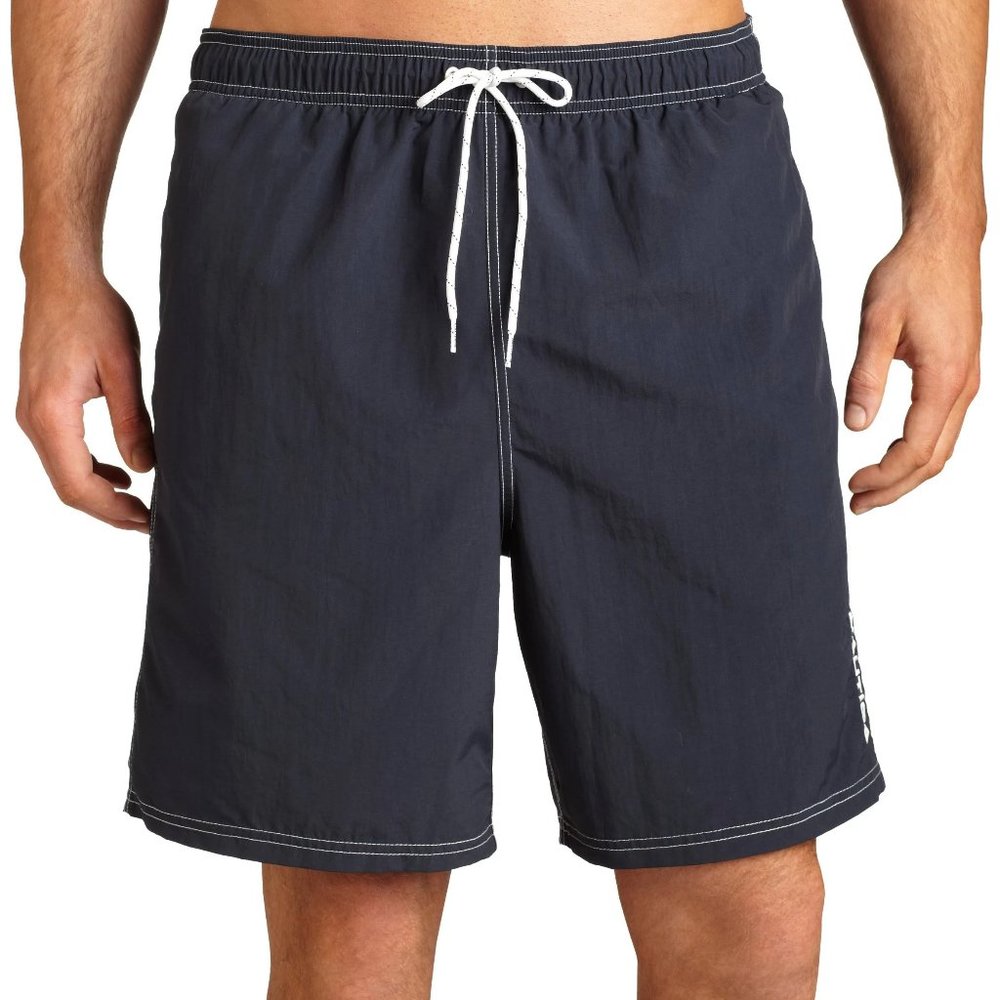 Nautica NEW 8" Logo Quick-Dry Swim Trunks